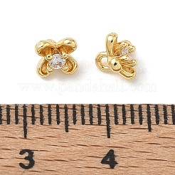 Latón micro pavimenta claro cubic zirconia encantos&nbsp;CU-CBA9FFD-05G-B