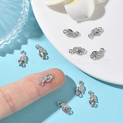 Verbindungsanhänger mit Mikropavé aus Messing mit durchsichtigen Zirkonia-Steinen&nbsp;XGRQ3D318-509P