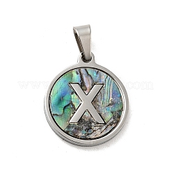 Pendentifs en acier inoxydable 304 avec coquillages paua&nbsp;STAS-G268-02X-P