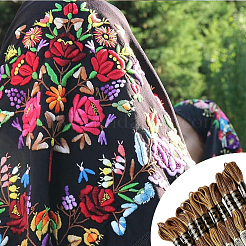 10 моток двухслойной полиэфирной нити для вышивания&nbsp;OCOR-CY0002-99F