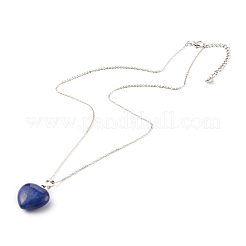 Colliers pendentif coeur pierres précieuses&nbsp;NJEW-JN03493