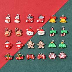 24шт 12 стиля рождественская тема непрозрачные подвески из смолы&nbsp;RESI-FS0001-86B
