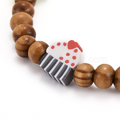 Colliers extensibles ronds en bois naturel&nbsp;NJEW-JN03451