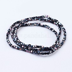 Стеклянные бусины с гальваническим покрытием &nbsp;LS-EGLA-F121-HP-A03