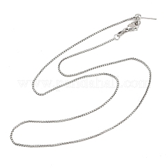 1 мм латунная цепочка-коробка с регулируемым слайдером ожерелья&nbsp;KK-H533-10B-P