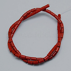 Синтетических нитей бирюзовые бусы&nbsp;X-TURQ-G120-5x9mm-07