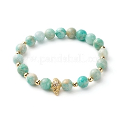 Набор браслетов стрейч с кубическим цирконием в форме раковины для девочек-подростков&nbsp;X1-BJEW-JB06850-04