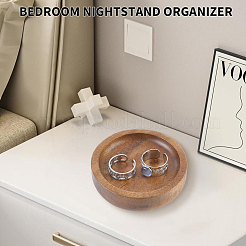 Плоский круглый деревянный поднос для демонстрации драгоценностей&nbsp;ODIS-WH20003-05A