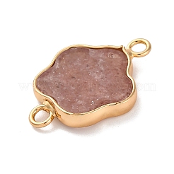 Подвески-коннекторы из натурального клубничного кварца&nbsp;KK-U042-17G-01