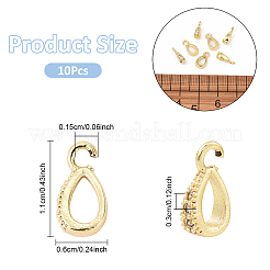 10 шт. Латунные подвески с микропаве&nbsp;ZIRC-YW0001-28