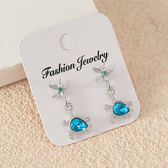 Серьги-гвоздики со стразами из сплава&nbsp;FS-WG4B530-01