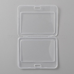Porta carte d'identità in plastica trasparente&nbsp;LS-AJEW-WH0314-129B
