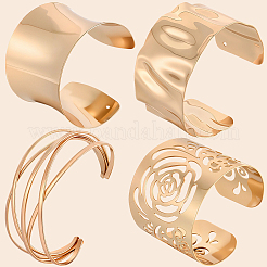 4шт 4 стиля браслетов из сплава и железа для женщин&nbsp;BJEW-CY0001-01