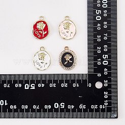 18 stücke 9 stil rack beschichtung legierung emaille anhänger&nbsp;FIND-SZ0002-77