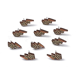 Boucles d'oreilles en bois naturel&nbsp;EJEW-C013-01J