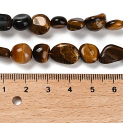 Природных тигровый глаз бисер нитей&nbsp;G-P497-01E-20