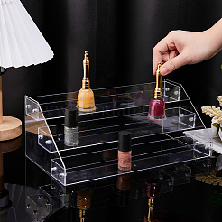 Одноуровневый держатель для бутылочек с лаком для ногтей из полистирольного пластика&nbsp;ODIS-WH0095-004