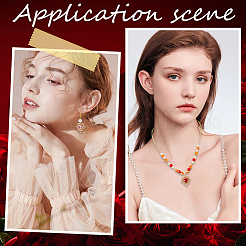 32шт 8 цвета стеклянные подвески&nbsp;FIND-SC0015-34