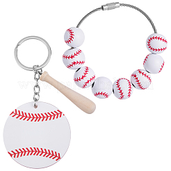 1 Stück Baseball-Holzanhänger&nbsp;FIND-BM0001-57B