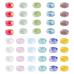 88 шт. 11-цветные гальванизированные стеклянные бусины с цветным покрытием AB&nbsp;EGLA-TA0001-53