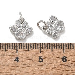 Latón con circonitas cúbicas transparentes y colgantes de vidrio.&nbsp;CU-CBA6E4E-12P