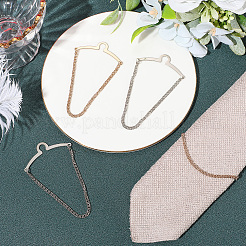 4 шт. 2 цвета латунные подвесные цепи булавки для воротника зажимы для галстука&nbsp;AJEW-SC0004-03