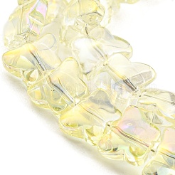 Нити прозрачных стеклянных бусин с гальваническим покрытием&nbsp;EGLA-G037-11A-FR01