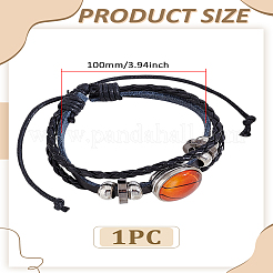 1 Stück Sport-Themen-Rindsleder-Multi-Strabd-Armbänder&nbsp;BJEW-LP0003-50B