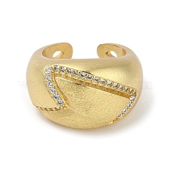 Кольца-манжеты для пальцев из латуни с микропаве из кубического циркония для женщин&nbsp;RJEW-C114-19B-G