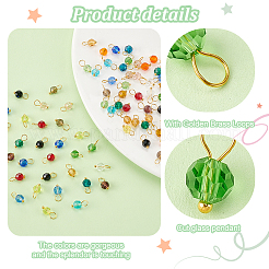 114шт 19 цвета стеклянные подвески&nbsp;PALLOY-PH01699