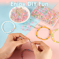 500 шт. 5 вида прозрачных акриловых бусин&nbsp;MACR-TA0002-23