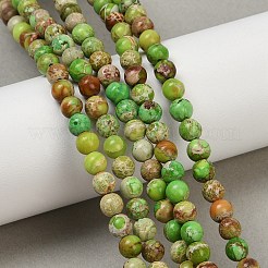 Нити бусин из окрашенного натурального регалита/императорской яшмы/морского осадка яшмы&nbsp;G-B124-C04-06