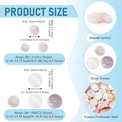 1 filo 2 stili di fili di perline di conchiglie d'acqua dolce naturali&nbsp;SHEL-TA0001-43