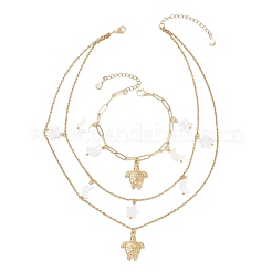 Набор украшений в виде черепахи со звездой из нержавеющей стали 304.&nbsp;SJEW-JS01351