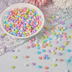 70 г 7 цвета бусины из непрозрачной смолы цвета ab&nbsp;RESI-TA0002-88