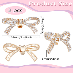 2 stücke bowknot legierung kristall strass hochzeit schuh dekorationen&nbsp;FIND-LP0003-71