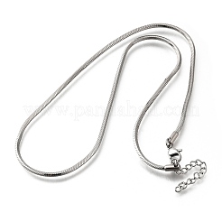 2 mm Schlangenkettenhalsketten aus 304 Edelstahl für Damen und Herren&nbsp;STAS-V011-04D-P