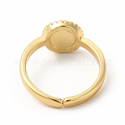 Offener Bunte Malerei-Evil-Eye-Manschettenring mit klarem Zirkonia&nbsp;RJEW-L104-01G-03