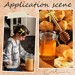 Полиэстеровые ленты с принтом пчел&nbsp;SRIB-WH20020-018E