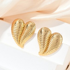 Серьги-гвоздики в форме сердца из нержавеющей стали 304&nbsp;EJEW-L287-071G