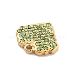 Подвески из нержавеющей стали 304 со стразами&nbsp;STAS-M092-06G-05