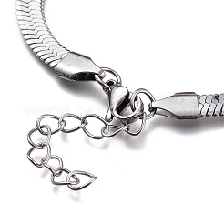 Устойчивые к потускнению браслеты-цепочки унисекс из нержавеющей стали 304 с рисунком «елочка»&nbsp;LS-BJEW-O177-01B-P