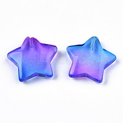 Perle di vetro verniciate a spruzzo trasparente&nbsp;GLAA-S054-36-B01