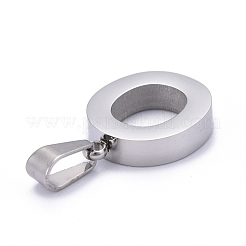 Pendentifs lettres en acier inoxydable 304 anti-ternissement&nbsp;STAS-H127-O-P