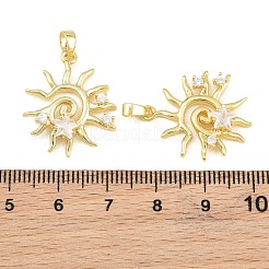 Pendenti in zirconi cubici trasparenti in micro pavè di ottone&nbsp;CU-CBABDE1-07G
