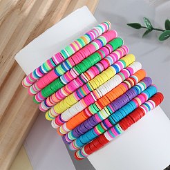 10шт браслеты из полимерной глины&nbsp;BJEW-SW001601