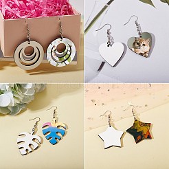 8 juego de 8 estilos para hacer pendientes en blanco por sublimación diy.&nbsp;DIY-SZ0007-73