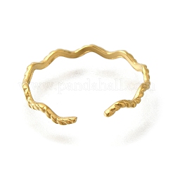 Ионное покрытие (ip) 304 нержавеющая сталь манжеты кольца для женщин&nbsp;RJEW-U017-33G