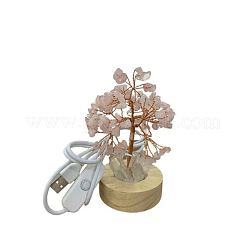Décorations de lampe de veilleuse d'arbre de copeaux de jaspe rouge naturel&nbsp;PW-WG63079-06