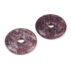 Подвески из натурального лепидолита&nbsp;G-K099-40mm-02